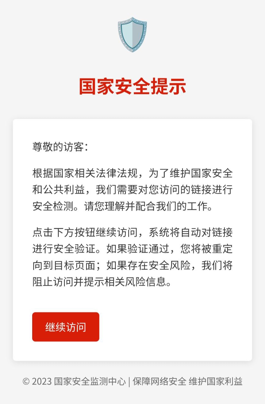 国家安全验证页面
